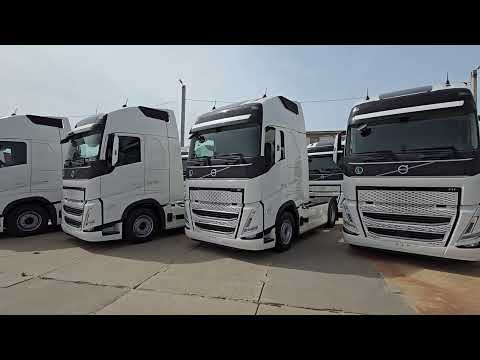 Видео: обзор 9-тягачей  VOLVO FH500, камеры, датчики давления в шинах,
