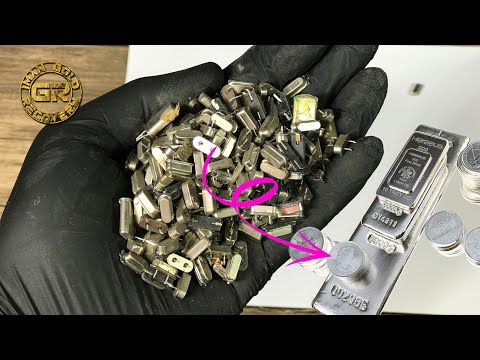 Видео: Извлечение серебра из кварцевого осциллятора | Восстановление серебра из осцилляторов |