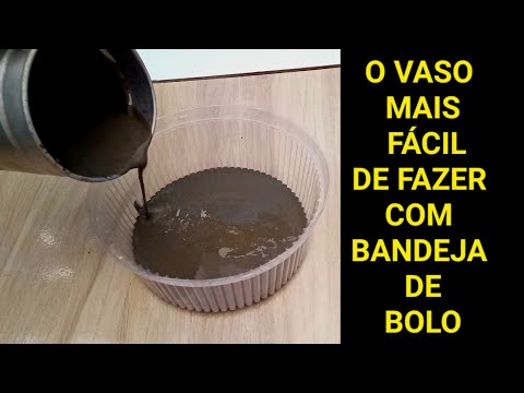 Видео: Как сделать вазу из цемента с подносом для торта, ваза сделать легко.