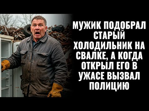 Видео: Мужик подобрал старый холодильник на свалке, а когда открыл его в ужасе вызвал полицию