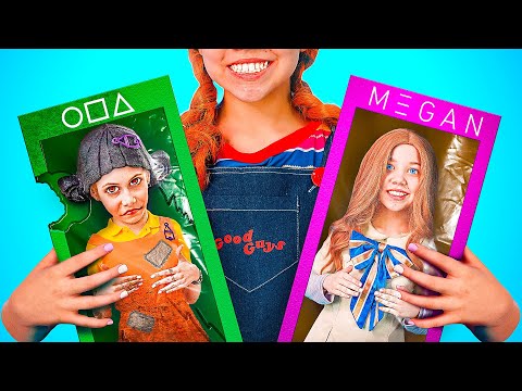 Видео: БОГАТАЯ МЕГАН против БЕДНОЙ КУКЛЫ ИГРЫ В КАЛЬМАРА! Богатая и бедная кукла робот!