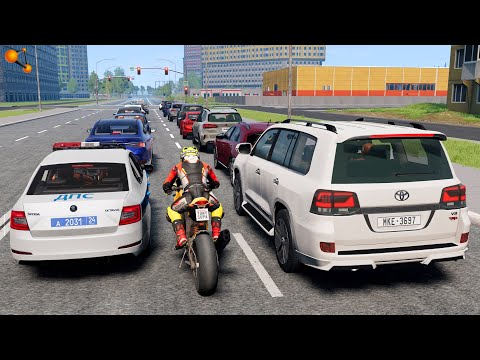 Видео: ПРОБКИ НЕ ПОМЕХА! МЕЖДУ РЯДАМИ МАШИН НА БОЛЬШОЙ СКОРОСТИ | BeamNG.drive