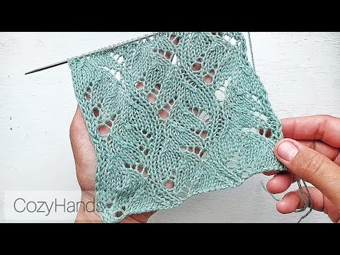 Видео: Замечательный ажурный узор для вязания топа, джемпера,  палантина