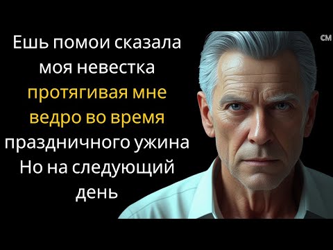 Видео: Ешь помои — сказала моя невестка, протягивая мне ведро во время праздничного ужина. Но на следующий.