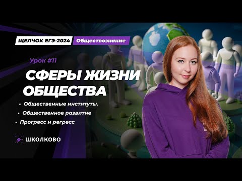 Видео: Щелчок | Сферы жизни общества и общественные институты. Общественное развитие. Прогресс и регресс
