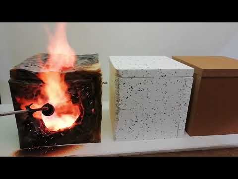 Видео: Эксперимент пожаробезопасности. Минеральная вата/Полистерол/Изоплат