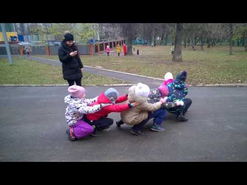 Видео: Игра "сороконожка" на прогулке