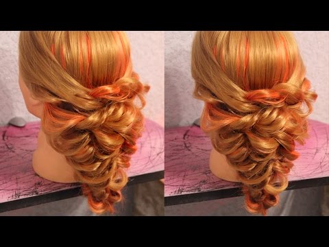 Видео: Греческая коса на резинках | Авторские причёски | Лена Роговая | Hairstyles by REM | Copyright ©