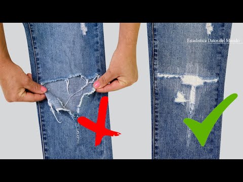 Видео: Как зашить дырку в джинсах / Увлекательная техника / Советы по шитью