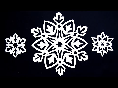 Видео: Как вырезать красивые снежинки из бумаги DIY - Простая снежинка DIY - Простые поделки.