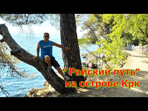 Видео: "Райский путь"вдоль побережья от Нивице до Малинска.Остров Крк, Хорватия.
