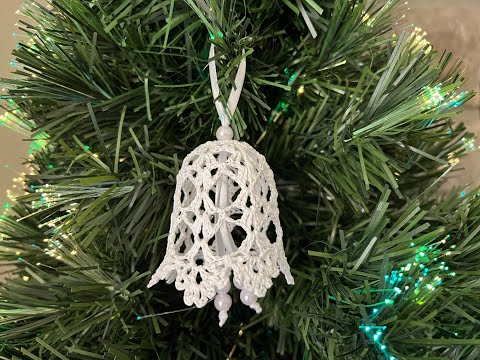 Видео: Как связать крючком колокольчик на елку - #14