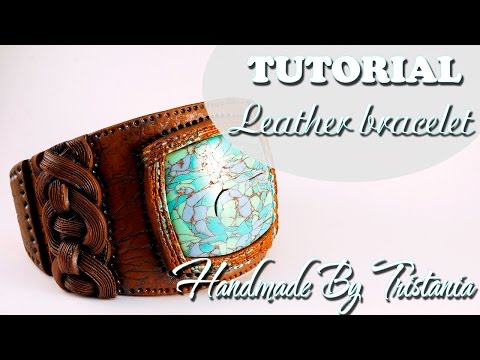 Видео: 🌟Polymer clay tutorial: Leather Bracelet🌟Мастер-класс:Кожаный Браслет из полимерной глины🌟DIY🌟