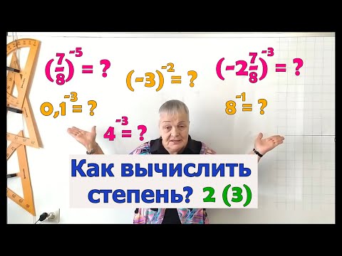 Видео: Степень числа с отрицательным показателем.