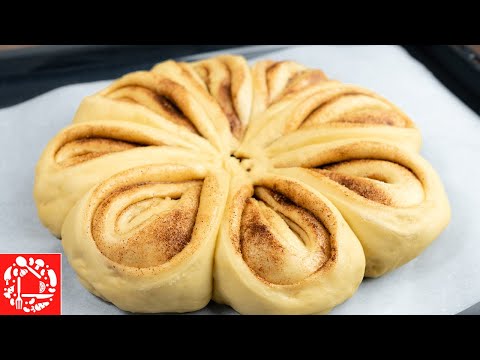 Видео: Нереально вкусный пирог Цветок с корицей