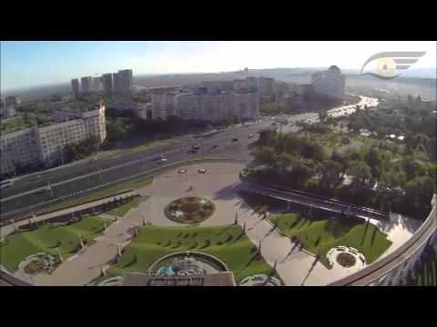 Видео: Алматы сверху, высотная съёмка летающей камерой. Almaty, look from height of bird's flight