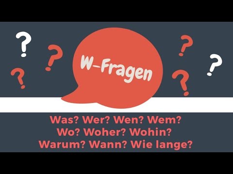 Видео: W-Fragen | Fragewörter | Въпроси, започващи с въпросителни думи (A1, A2)