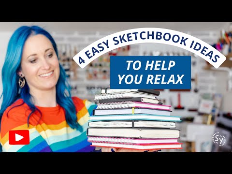 Видео: 4 простые идеи для скетчбука, которые помогут вам расслабиться