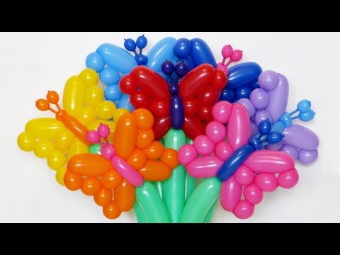 Видео: Бабочка из шаров ШДМ / Butterfly of two balloons (Subtitles)