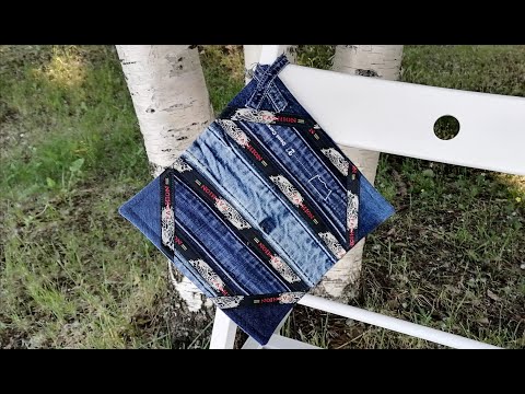 Видео: Как сшить прихватку из старых джинсов.