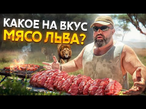 Видео: Готовим мясо льва! Африканское барбекю!