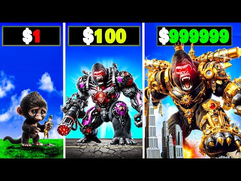 Видео: КИНГ-КОНГ от 1 до 1 000 000 долларов в GTA 5