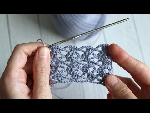 Видео: Очень простой узор крючком. Вяжем вместе.