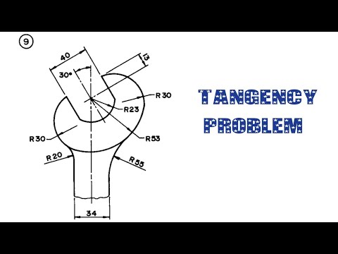 Видео: ЗАДАЧА НА КАСАНИЕ || Гаечный ключ || Инженерный чертеж || Технический чертеж