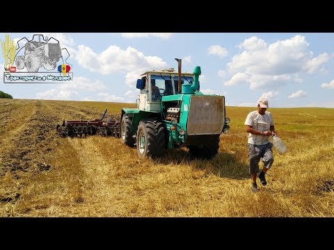 Видео: Дискование почвы на т-150к после уборки пшеницы /Moldova
