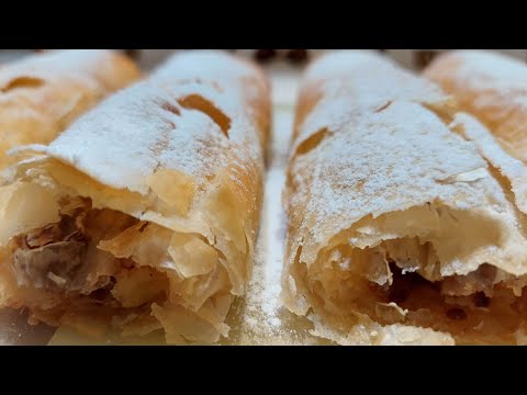 Видео: Яблучний штрудель з тіста філо! / Apple strudel from filo dough!