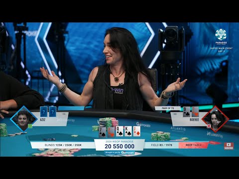 Видео: Лучшие раздачи WSOP Paradise, часть 2. Вход 26 000$. Главное Событие - $50,000,000 призовых. День 3