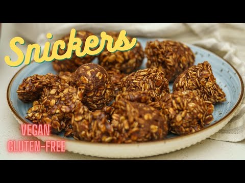 Видео: Шоколадно-овсяный десерт «Сникерс» Без глютена, веганский, без выпечки