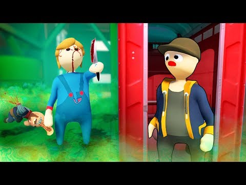 Видео: КУКЛА ЧАКИ ИЩЕТ НАС! СПРЯТАЛИСЬ В ОПАСНОЙ НЫЧКЕ! УГАРНЫЕ ПЛАСТИЛИНОВЫЕ ПРЯТКИ В HUMAN FALL FLAT