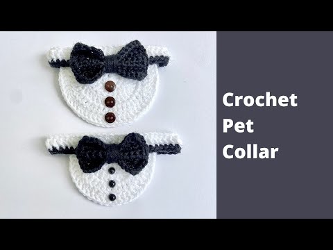 Видео: Как связать крючком ошейник для питомца | Вязание крючком для кошек/собак | Урок вязания крючком ...