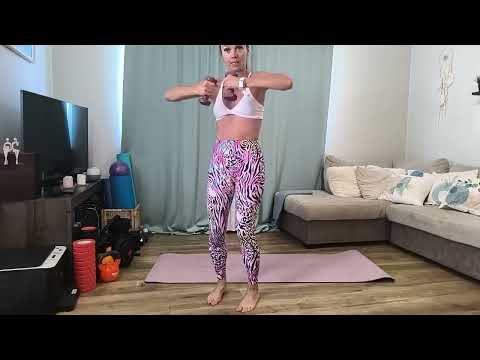 Видео: Пилатес (СРЕДНО ниво) с малки тежести