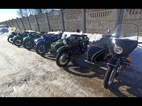 Видео: Сразу 6 мотоциклов Урал в одном видео