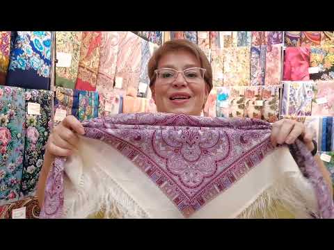 Видео: Белопольные платки. Павловопосадские платки в Минске