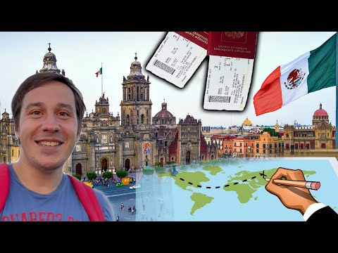 Видео: Как легко въехать в Мексику - турист в Мехико - перелет и маршрут