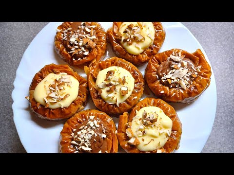 Видео: Сарагли гнездо с кремом / Греческая кухня / Просто и вкусно 😋