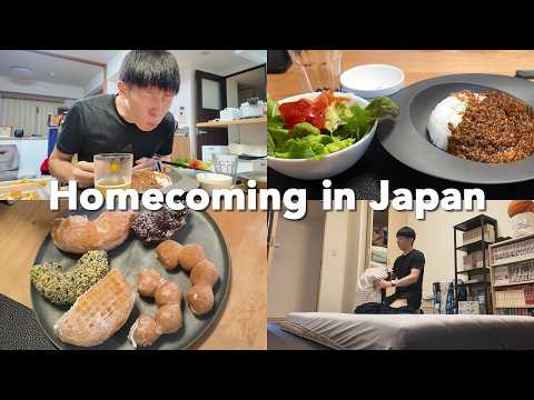 Видео: Напряженный, но уютный день дома с мамой и пончиками | Homecoming in Japan