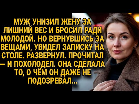 Видео: Муж бросил жену за лишний вес, но записка на столе заставила его похолодеть от ужаса...