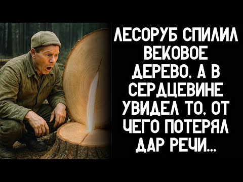Видео: Лесоруб спилил вековое дерево, а в сердцевине увидел то, от чего потерял дар речи...