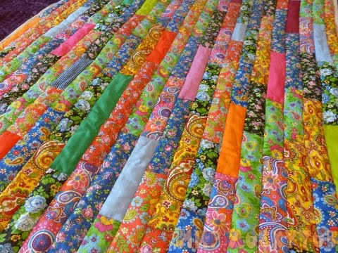 Видео: Лоскутное одеяло "Ленты" всего за 30 минут! Мастер-класс "Мир лоскутов.ру"