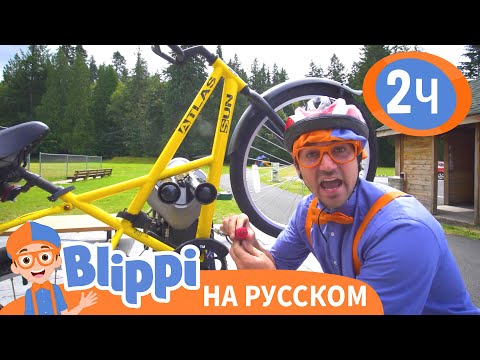 Видео: Катаемся на Велосипеде с Блиппи | Изучай этот мир вместе с Блиппи | Blippi Russian