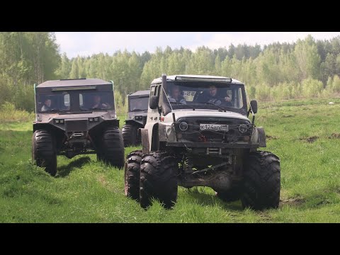 Видео: На что способен уаз на арочных колесах.