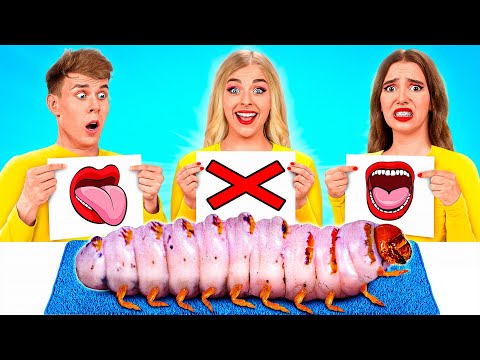 Видео: Откуси Лизни или Ничего Челлендж | Сумасшедший Челлендж от Mega DO Challenge