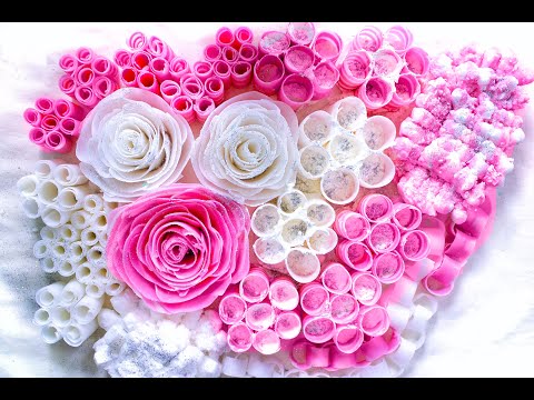 Видео: Крахмальные цветы. Хрустящее микроволновочное мыло. Бело-розовый сет. Звуки АСМР
