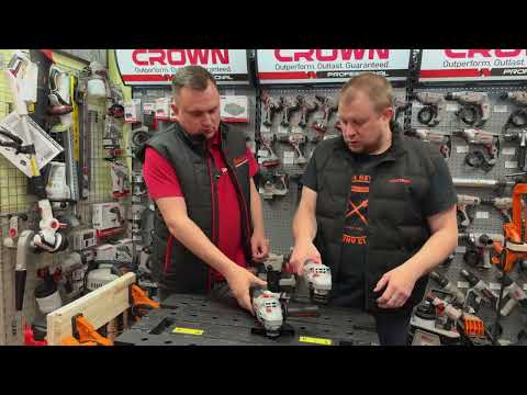 Видео: Две аккумуляторные болгарки CROWN