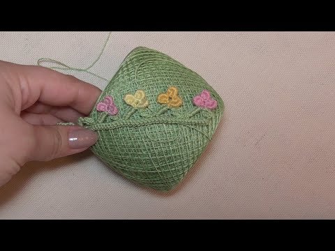 Видео: тесьма крючком тесьма с цветочками ирландское кружево