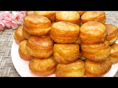Видео: КЕФИР+МУКА! Целая Гора Вкуснятины готова! Без Яиц! Пышки которые не впитывают масло. Без Дрожжей.